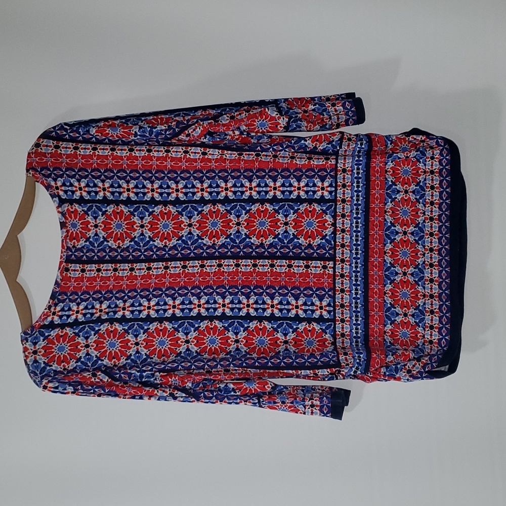 Ruby Rd. Size Large Long Sleeve Geometric Pattern - Picture 5 of 8